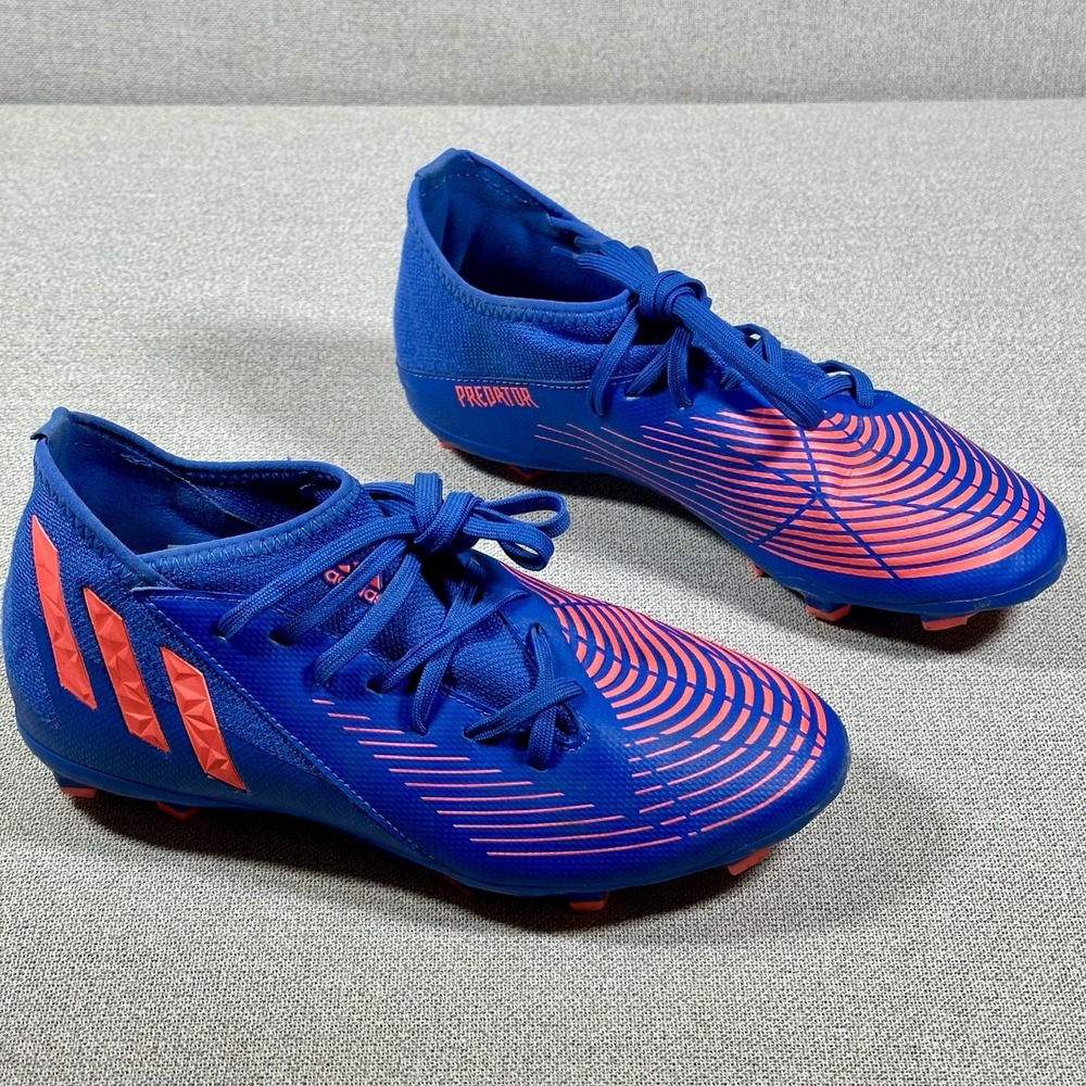 Adidas Youth Predator Edge.3 FG/MG Sapphire Edge Blue Sz 3.5 Turf Soccer Cleats